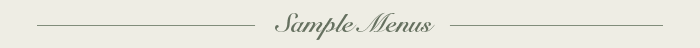 sample menus